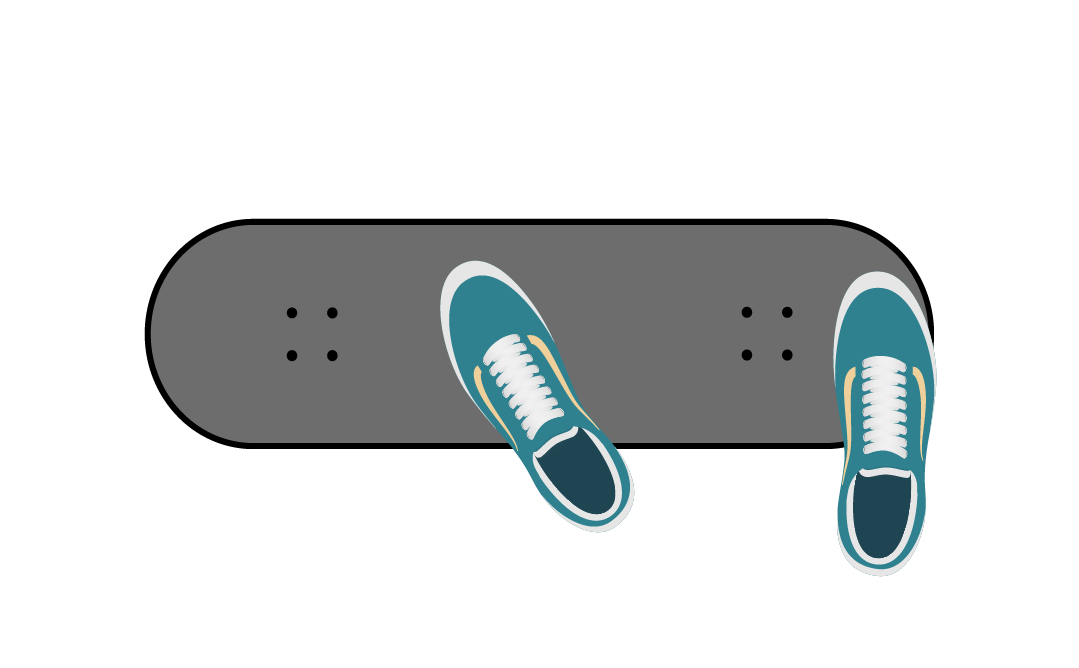 Interactive skateboard diagram for learning Backside 360 Shuvit