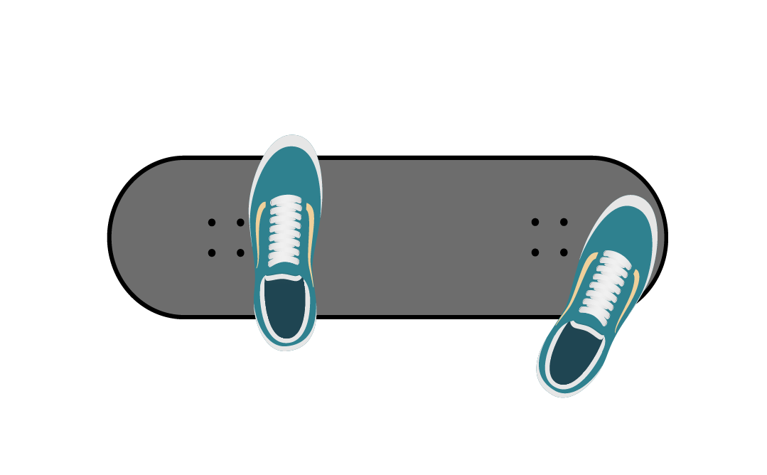 Interactive skateboard diagram for learning Frontside Shuvit