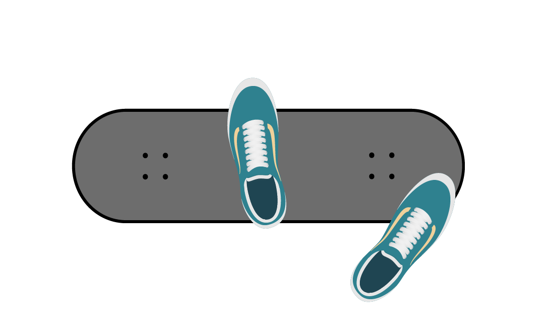 Interactive skateboard diagram for learning Varial Heel Flip