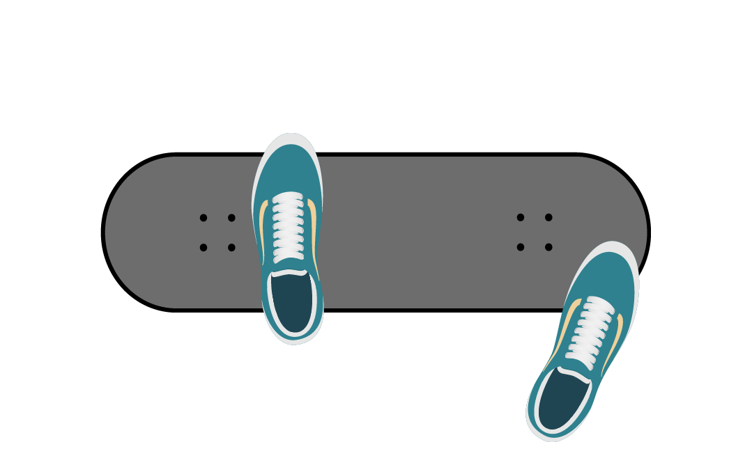 Interactive skateboard diagram for learning Backside Heel Flip