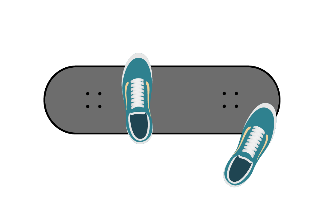 Interactive skateboard diagram for learning Frontside Heel Flip